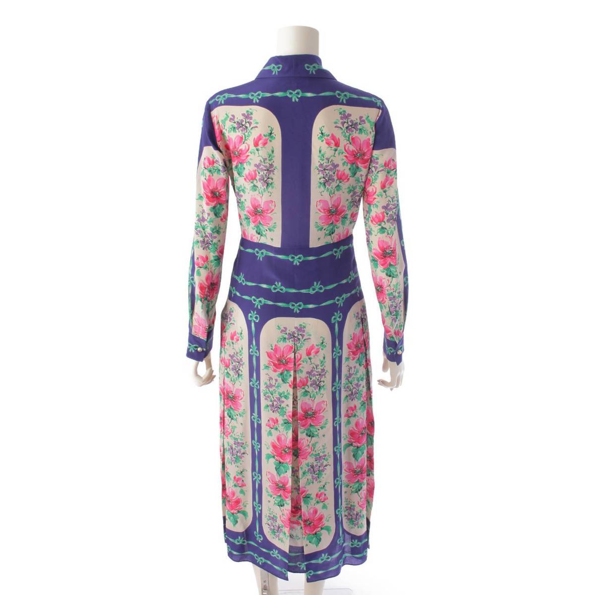 楽天市場】【グッチ】Gucci 総柄 花柄 リボン シルク ドレス