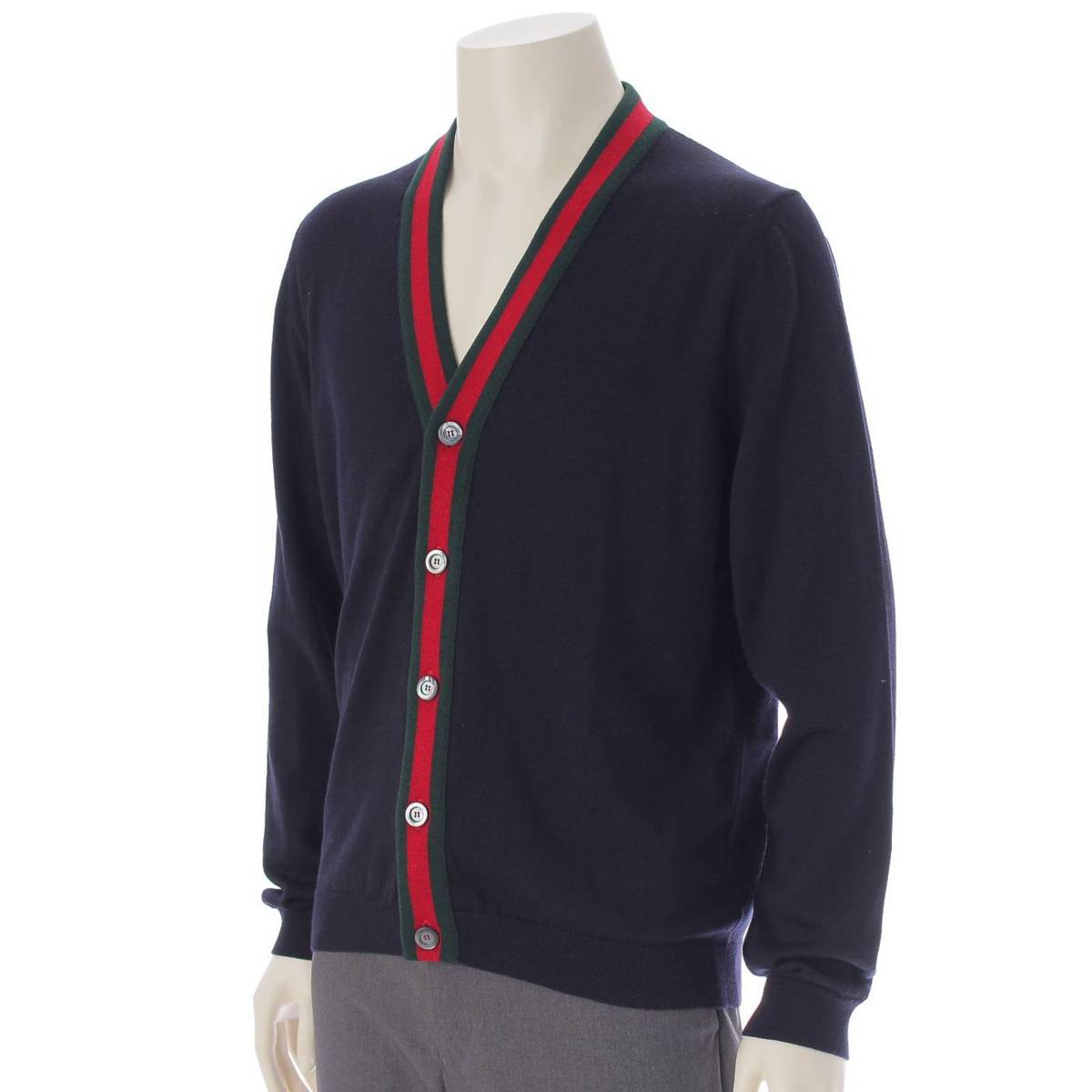楽天市場】【グッチ】Gucci メンズ シェリーライン ウール Vネック