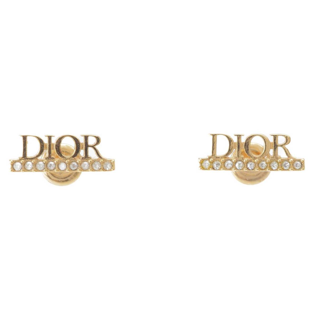 楽天市場】【ディオール】DIOR DIORロゴ ラインストーン バーピアス
