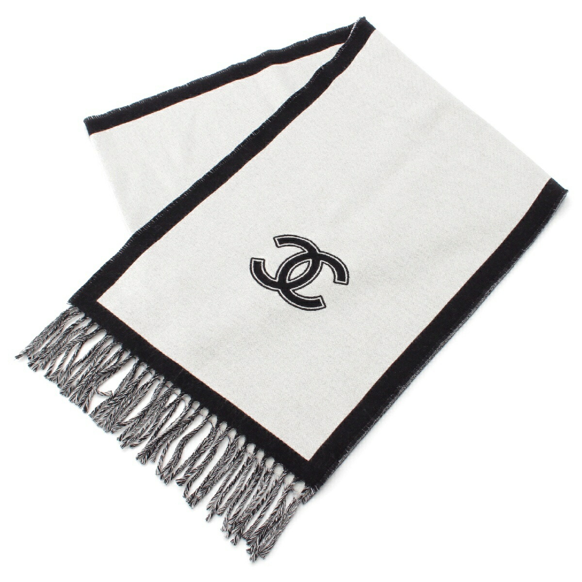 楽天市場】シャネル CHANEL 24AW ウール ココマーク フリンジ マフラー