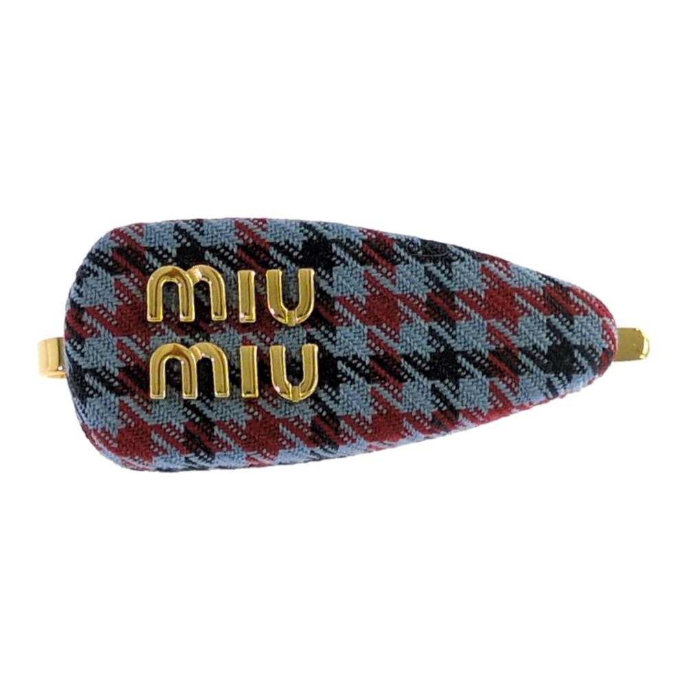 楽天市場】miu miu ミュウミュウ ロゴ 千鳥柄 チェックファブリック