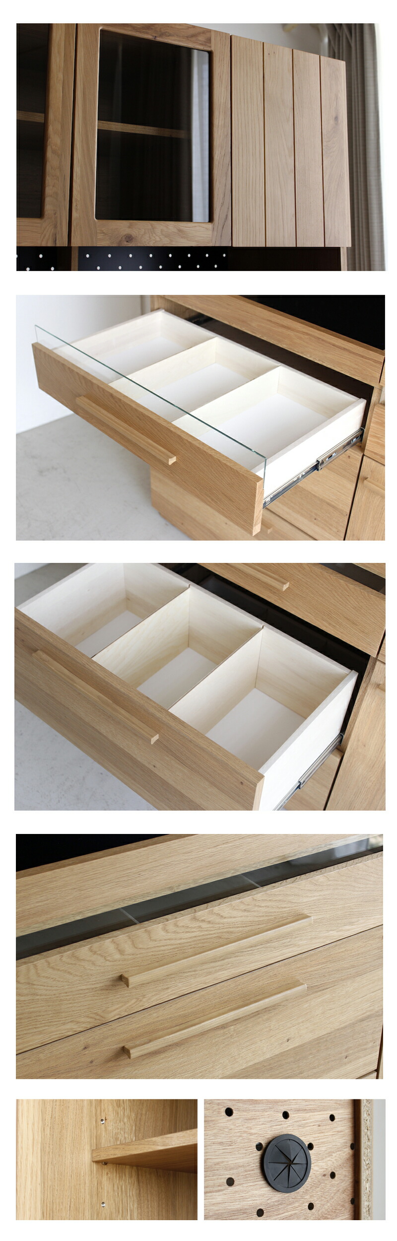 楽天市場】大川家具 食器棚 幅105cm ハイカウンター レンジ台 大型