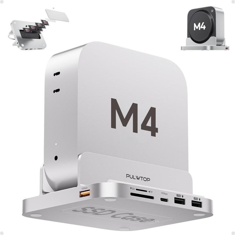 楽天市場】 8 in 1 USB C ハブ Mac Mini M4/ M4 Pro 2024用 スタンド