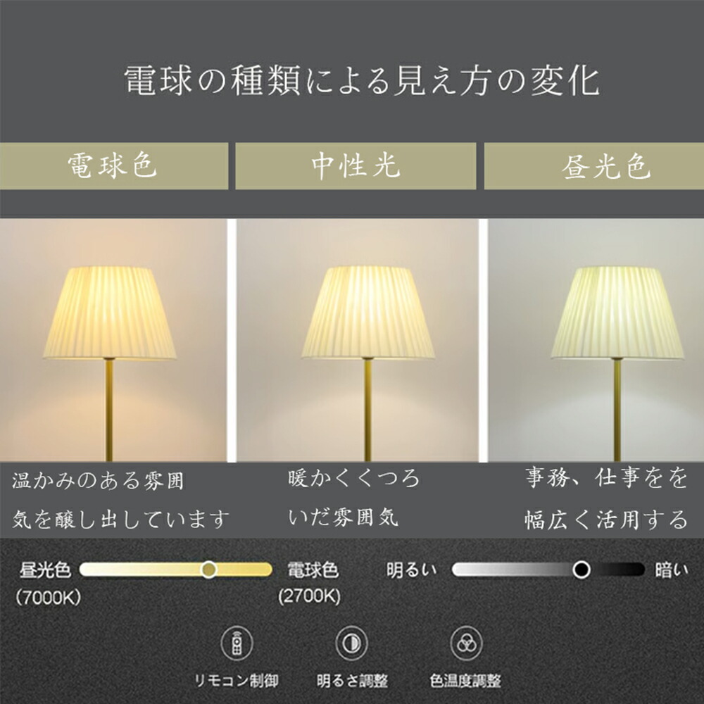楽天市場】フロアランプ シェード 布製 スタンドライト おしゃれ 調光