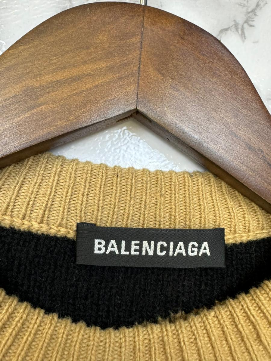 楽天市場】【中古】 BALENCIAGA （バレンシアガ） ﾛｺﾞ ｼﾞｬｶﾞｰﾄﾞﾆｯﾄ