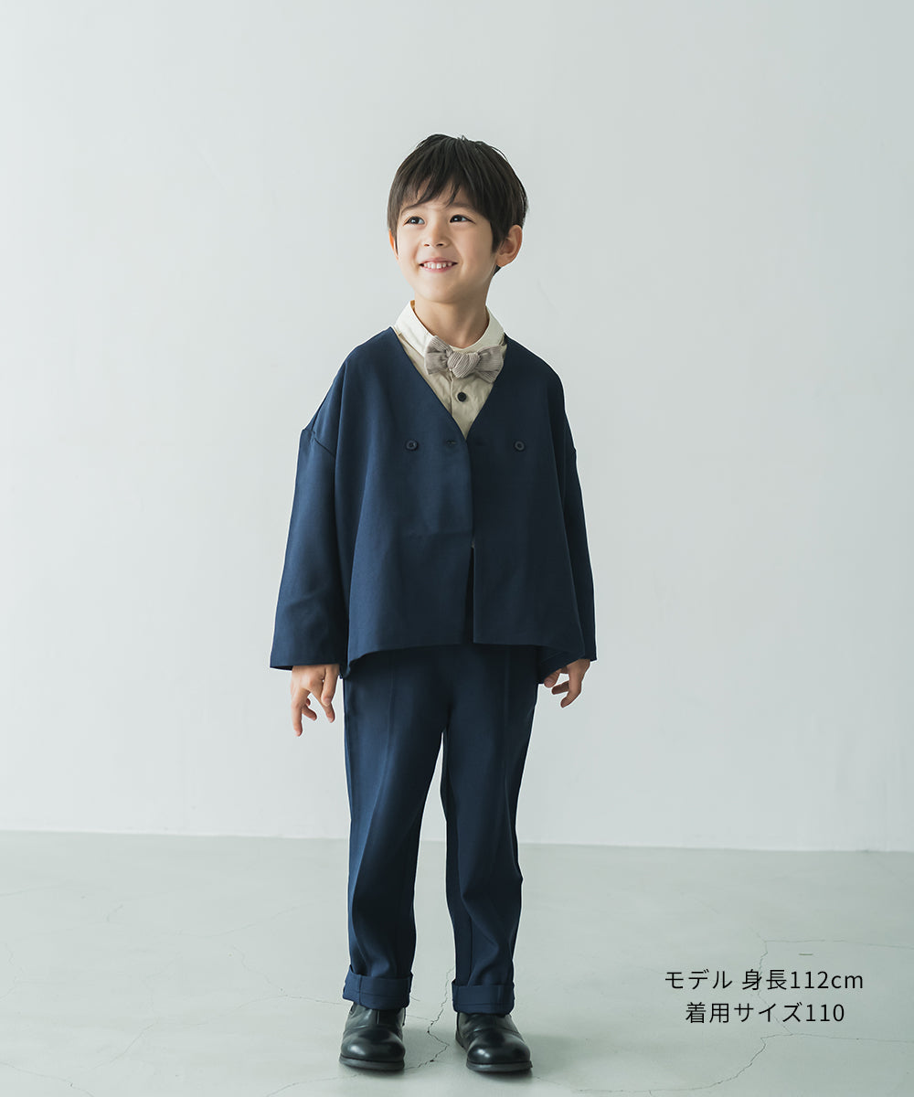 在庫限り!!】【riziere】ノーカラージャケットセットアップ 90-150