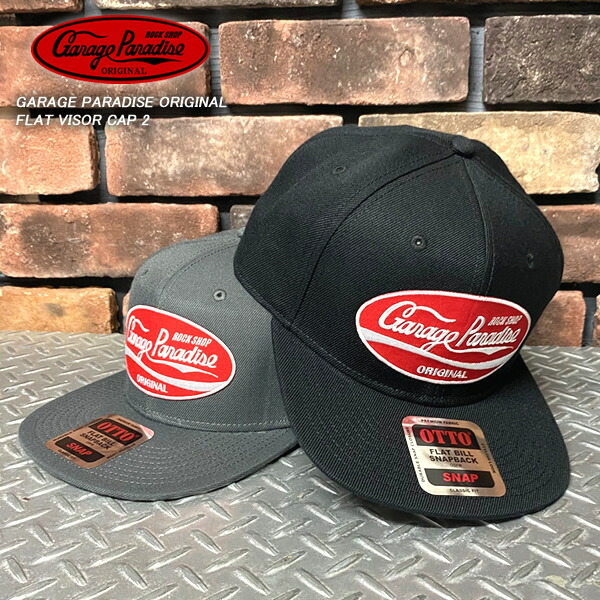 楽天市場】GARAGE PARADISE ORIGINAL FLAT VISOR CAP 2 ガレージ