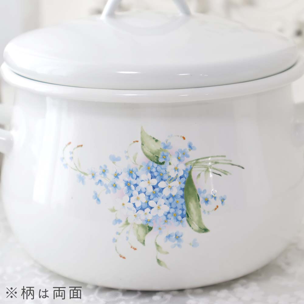 楽天市場】キャセロール イマン ホーロー 琺瑯 IH対応 16cm 薔薇
