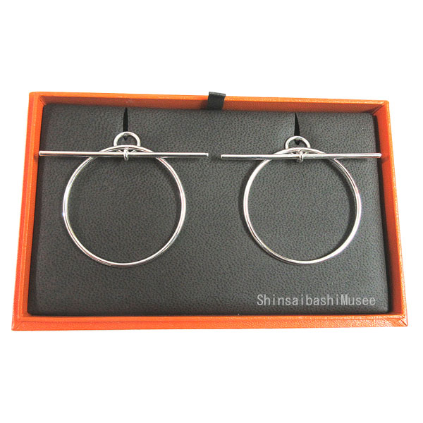 楽天市場】≪Brand new≫ HERMES Loop MM Earrings Echappee Silver