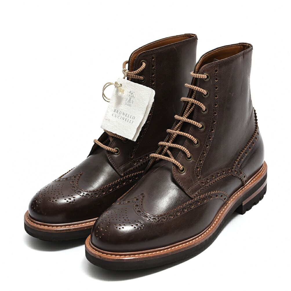 楽天市場】ブルネロクチネリ BRUNELLO CUCINELLI フルブローグ ブーツ