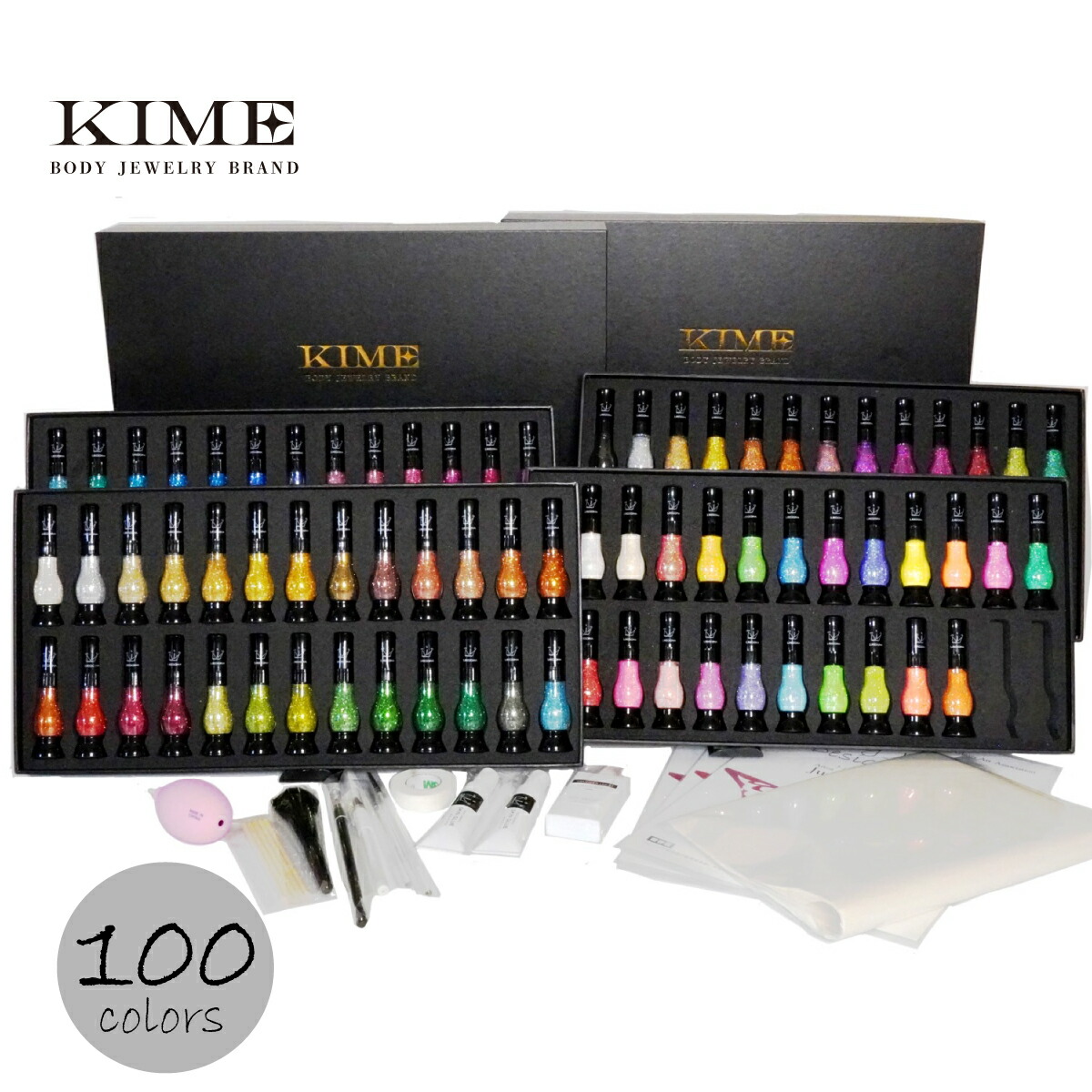 楽天市場】【KIME】ボディジュエリー｜豪華100色｜プロセット