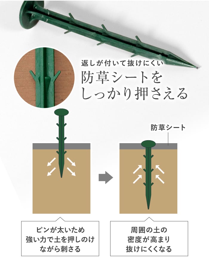 楽天市場】防草シート ピン 14.5cm 300本入 押さえピン プラスチック