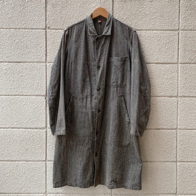 楽天市場】French Vintage Black Chambray Atelier Coat / フレンチ