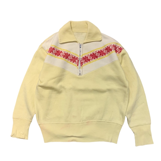 楽天市場】50's 雪柄 Half Zip Sweat (ヴィンテージスウェット ハーフ