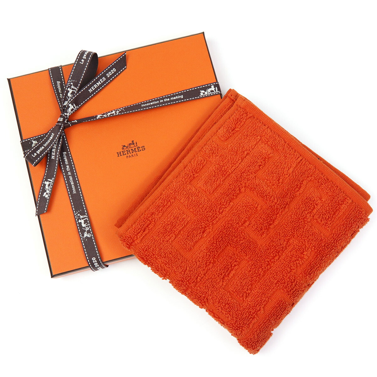 楽天市場】【名入れ 刺繍】エルメス HERMES タオルハンカチ カレタオル