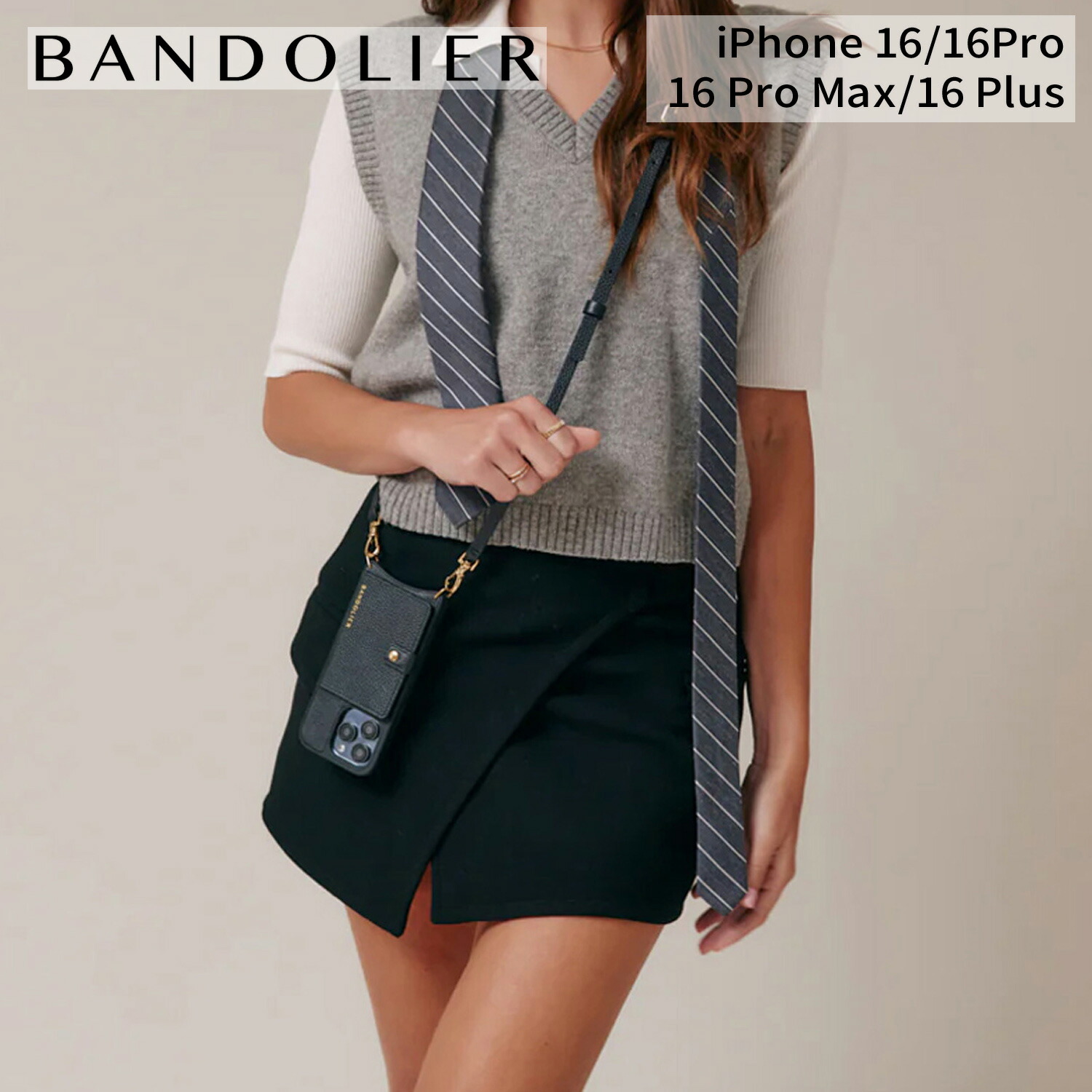楽天市場】BANDOLIER MILA MagSafe BLACK GOLD バンドリヤー iphone16