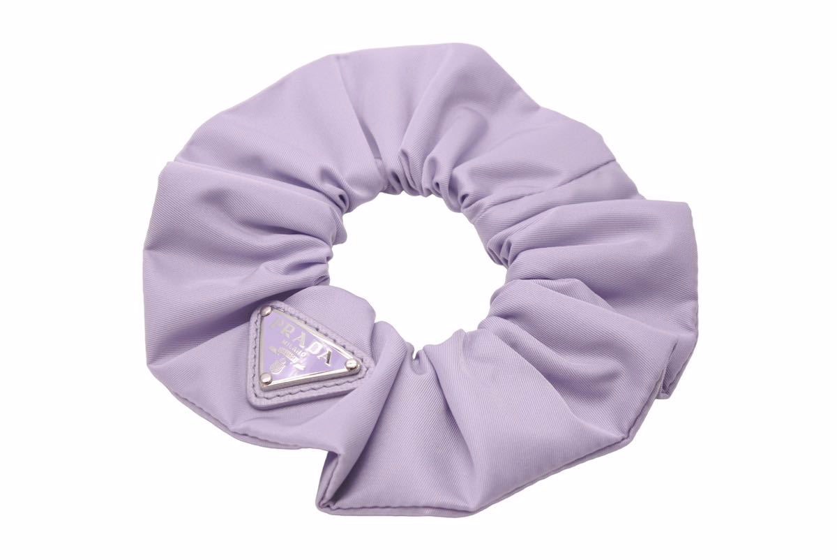 楽天市場】極美品 PRADA プラダ Re Nylon シュシュ パープル ヘア