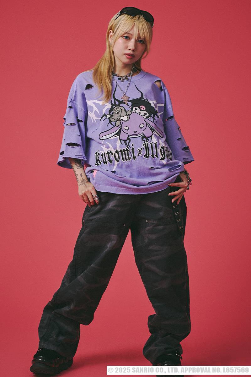 楽天市場】クロミ × GALFY ガルフィー イルガルフィーボロボロ半袖TEE