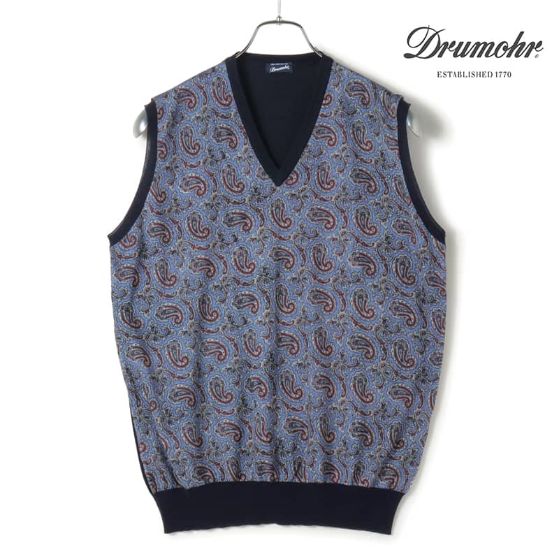 楽天市場】Drumohr / ドルモア｜ペイズリー柄プリントコットン