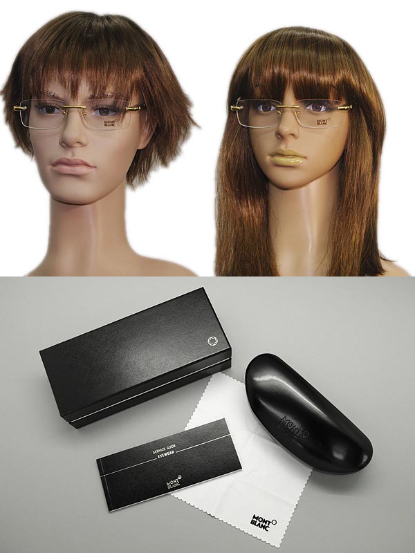 楽天市場】MONT BLANC メガネフレーム 眼鏡 モンブラン 縁無し/フチ