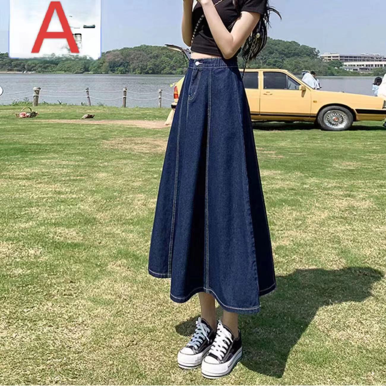 楽天市場】デニムスカート レディース ロングスカート 春 夏 大きい