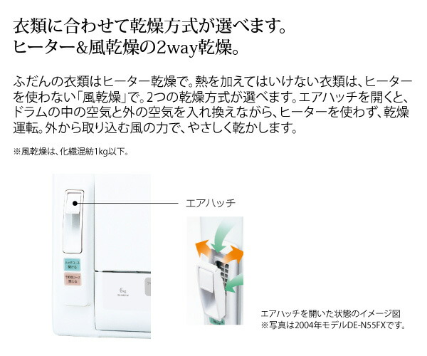 楽天市場】日立 衣類乾燥機 DE-N60HV ピュアホワイト 乾燥 6kg 電気