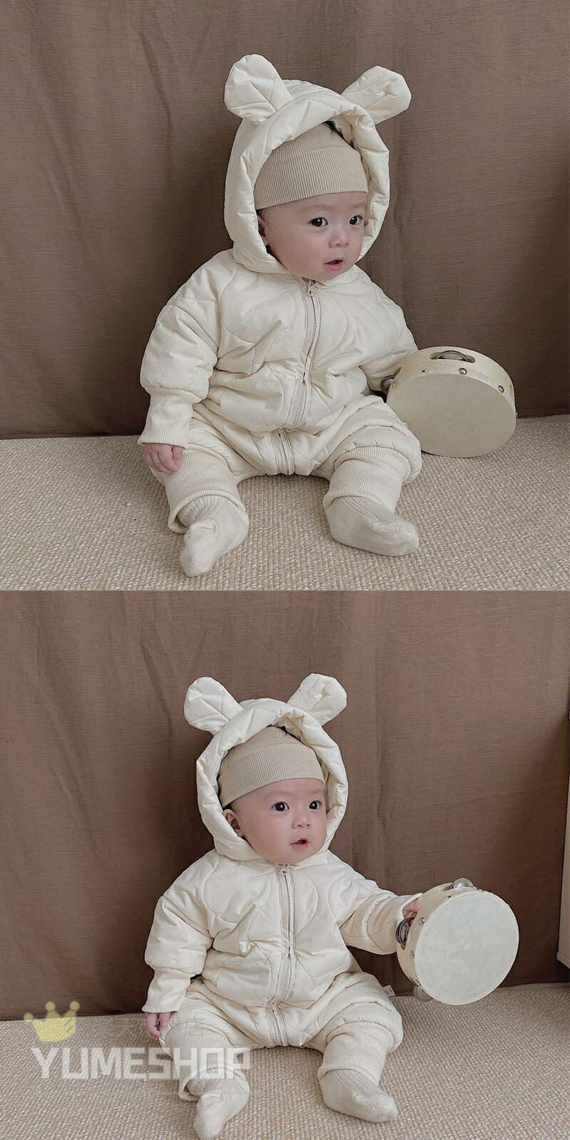 楽天市場】カバーオール 赤ちゃん フード付き 防寒着 裏起毛 子供服