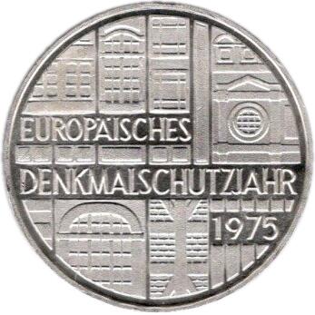楽天市場】ドイツ ヨーロッパの記念物保護年 5マルク銀貨 1975年