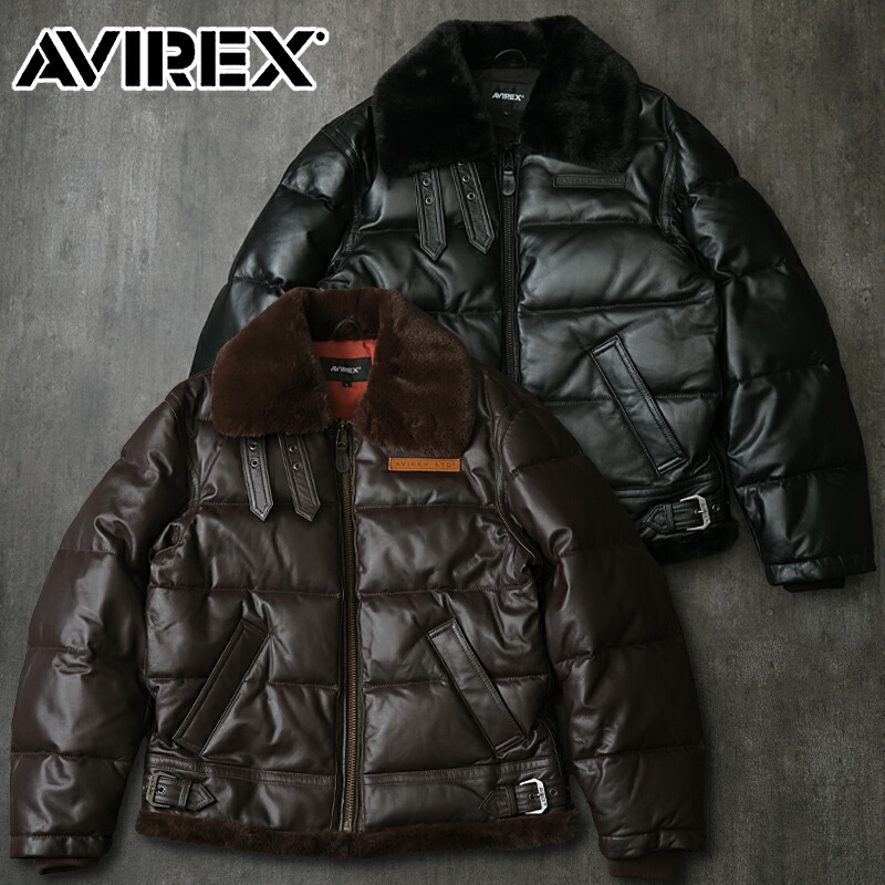 楽天市場】20%OFF！□AVIREX アビレックス #7833250066 レザー ダウン