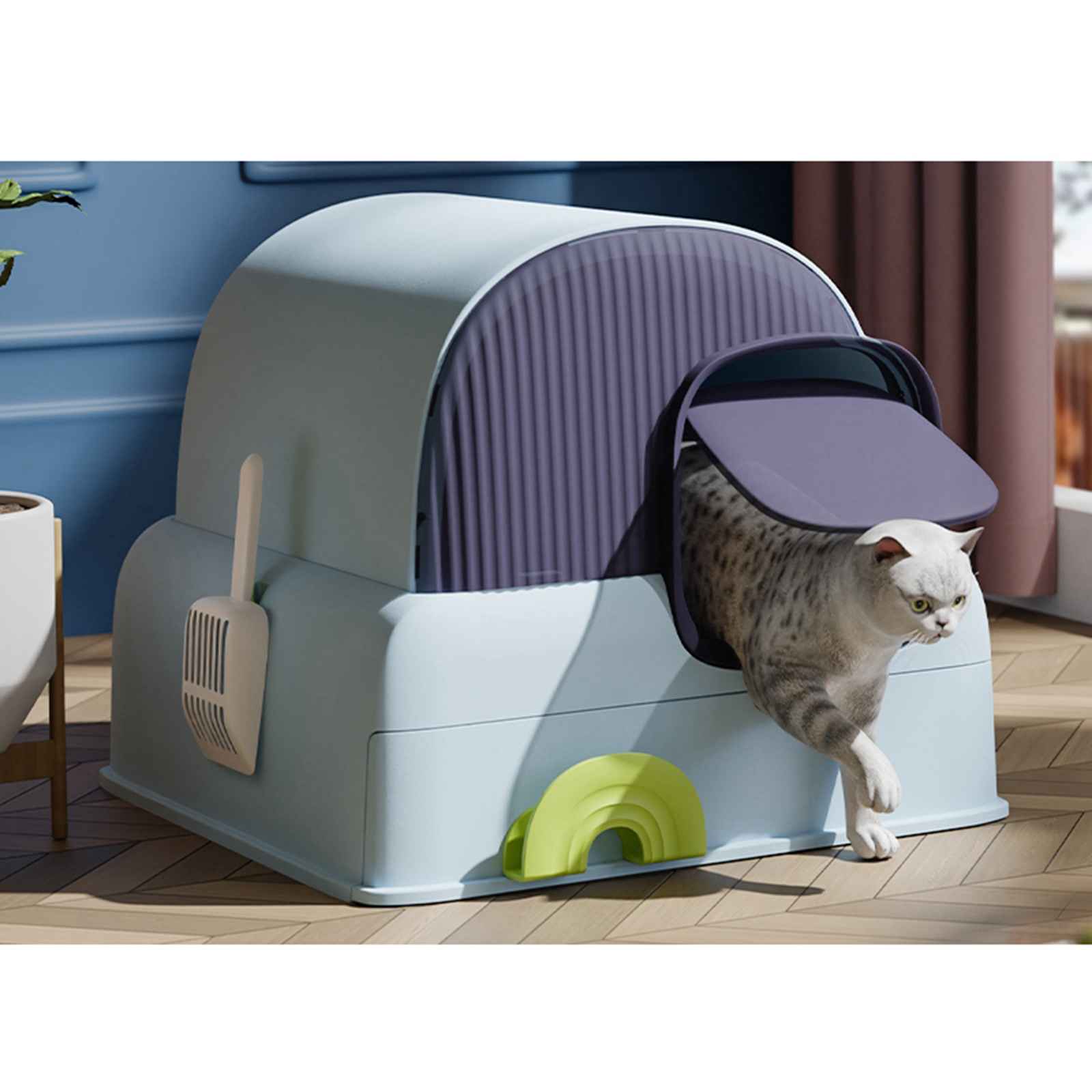 楽天市場】【20%OFFクーポン】猫トイレ ドーム型 猫用トイレ本体 大型
