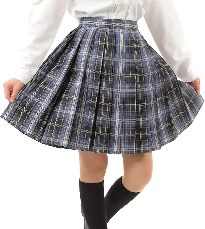 楽天市場】プリーツスカート チェック柄 丈48cm 膝上 スクールスカート