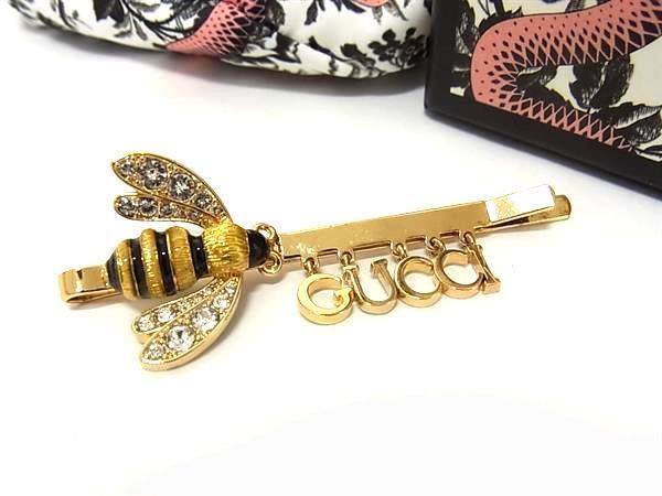 楽天市場】□新品同様□ GUCCI グッチ ビー ラインストーン ヘアピン