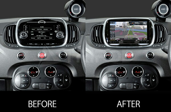 楽天市場】F500-03MBK-CAN FIAT500 / ABARTH595/695 ナビ取付キット