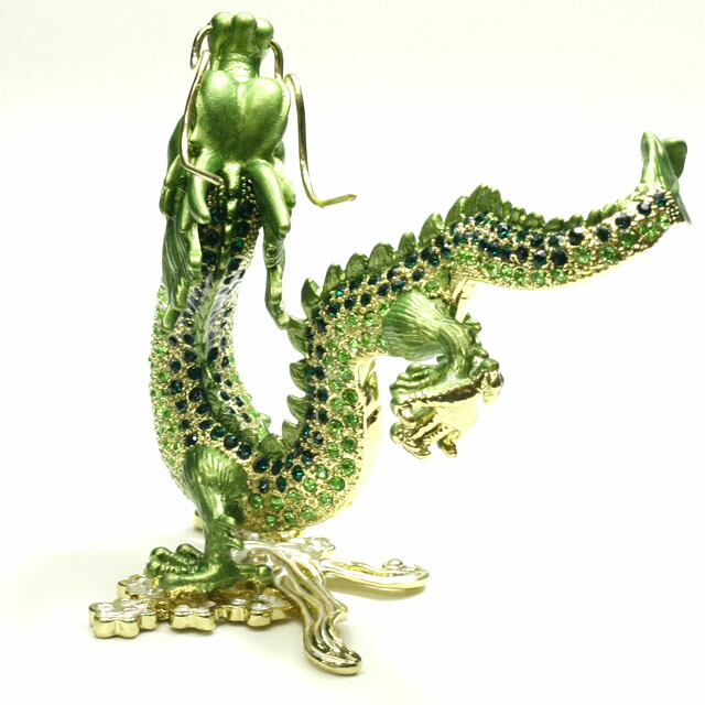 楽天市場】龍の置物 風水 緑龍 置物 最大長さ約13cm 緑龍の置物 翠