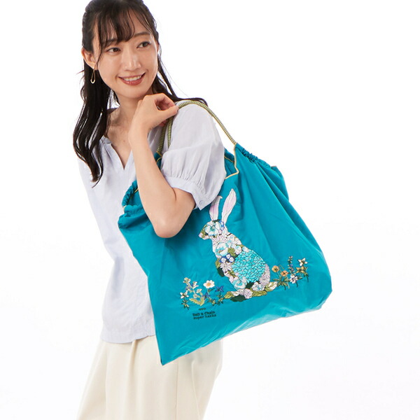 楽天市場】SUPER HAKKA×Ball＆Chain 花うさぎ刺繍トートバッグ(L
