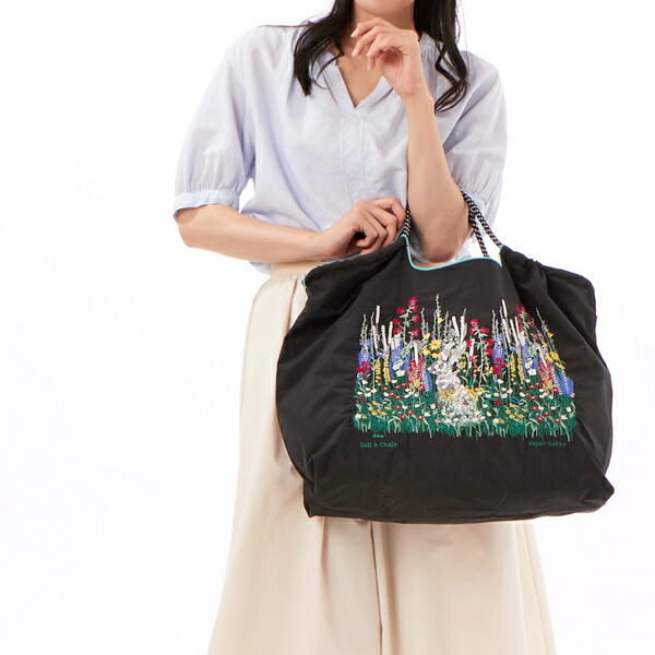 楽天市場】SUPER HAKKA×Ball＆Chain うさぎの隠れ家刺繍トートバッグ(L