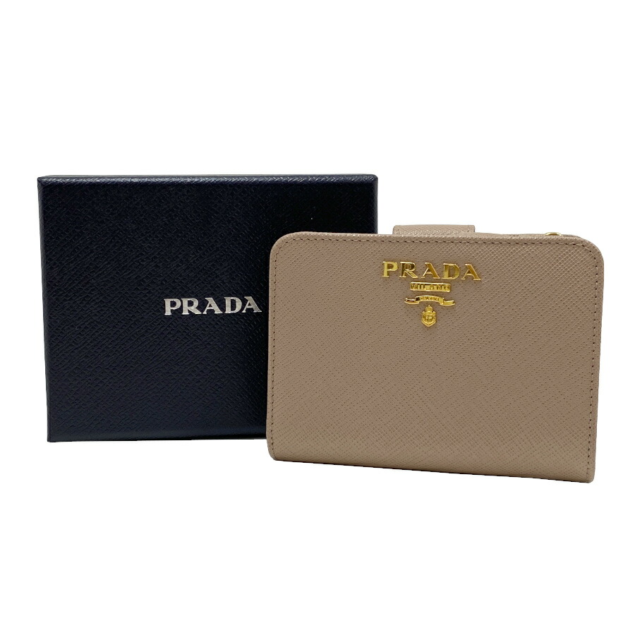 楽天市場】【新品】プラダ PRADA 財布 二つ折り サフィアーノレザー