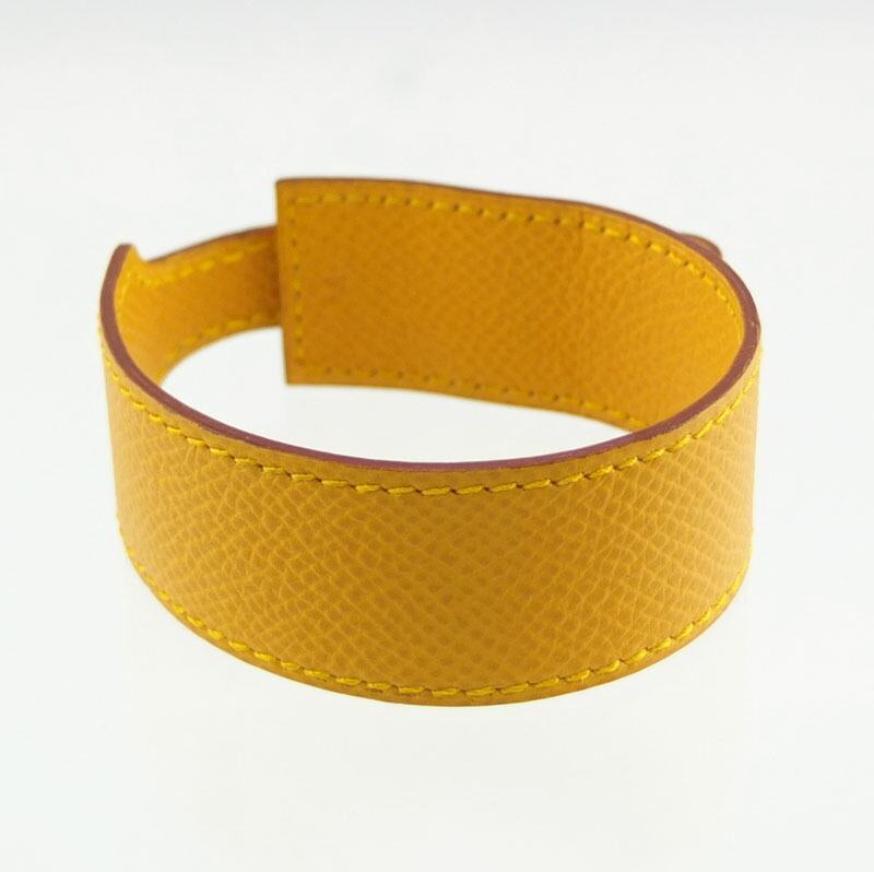 Hermes エルメス アルテミス ブレスレット ベージュ×ゴールド金具