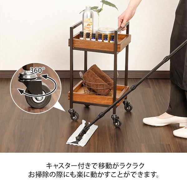 楽天市場】ウッド 木製 ワゴン ラック キャスター付き エイジング