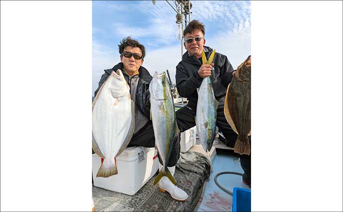 沖釣り釣果速報】玄界灘の落とし込み釣りでヒラマサ110cm浮上！船中で