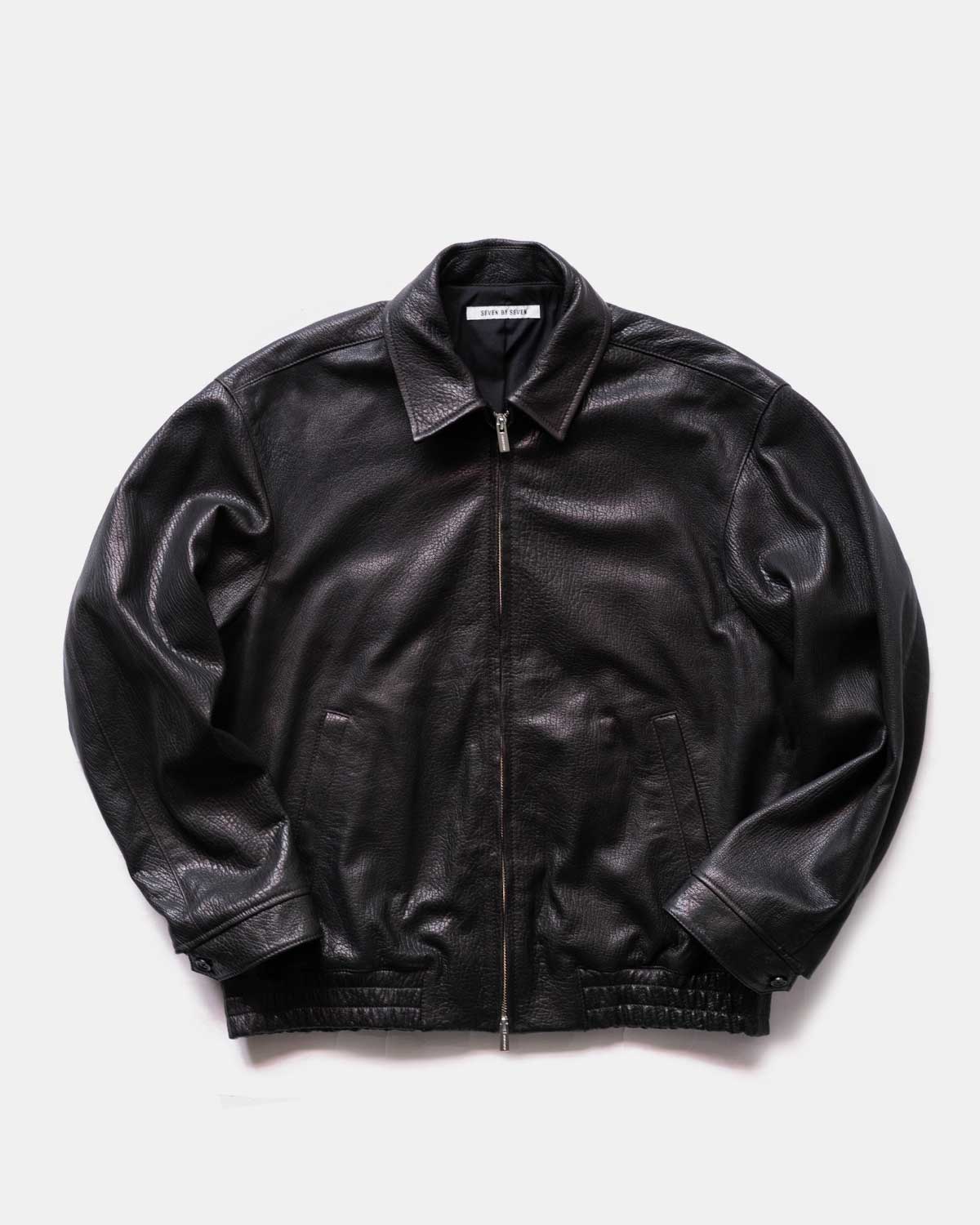 Tranescent / LEATHER ZIP UP BLOUSON ‐Sheep Shrink leather‐