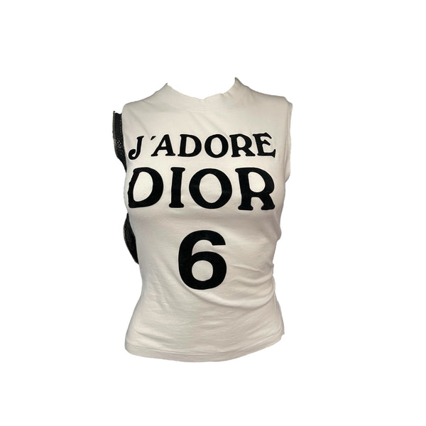 Treasures of NYC - Dior J'Adore White Zippered Logo Tank Top