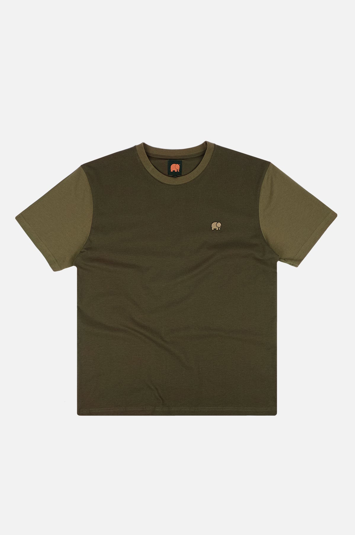 Color Block T-Shirt Dark Olive/Gothic Olive – Trendsplant