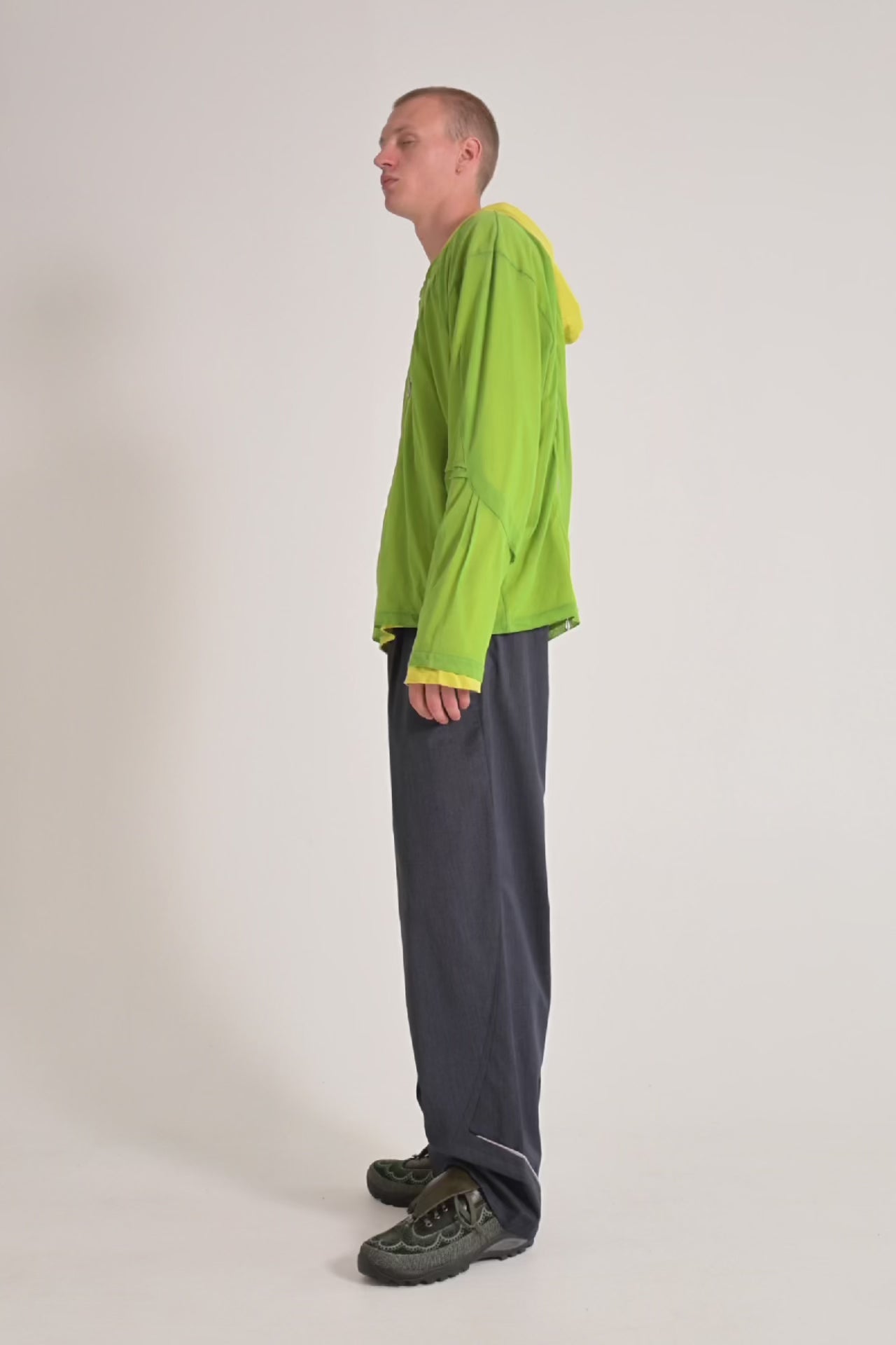 Kiko Kostadinov Knox Mesh Hoodie Lime / Lilac – Très Bien
