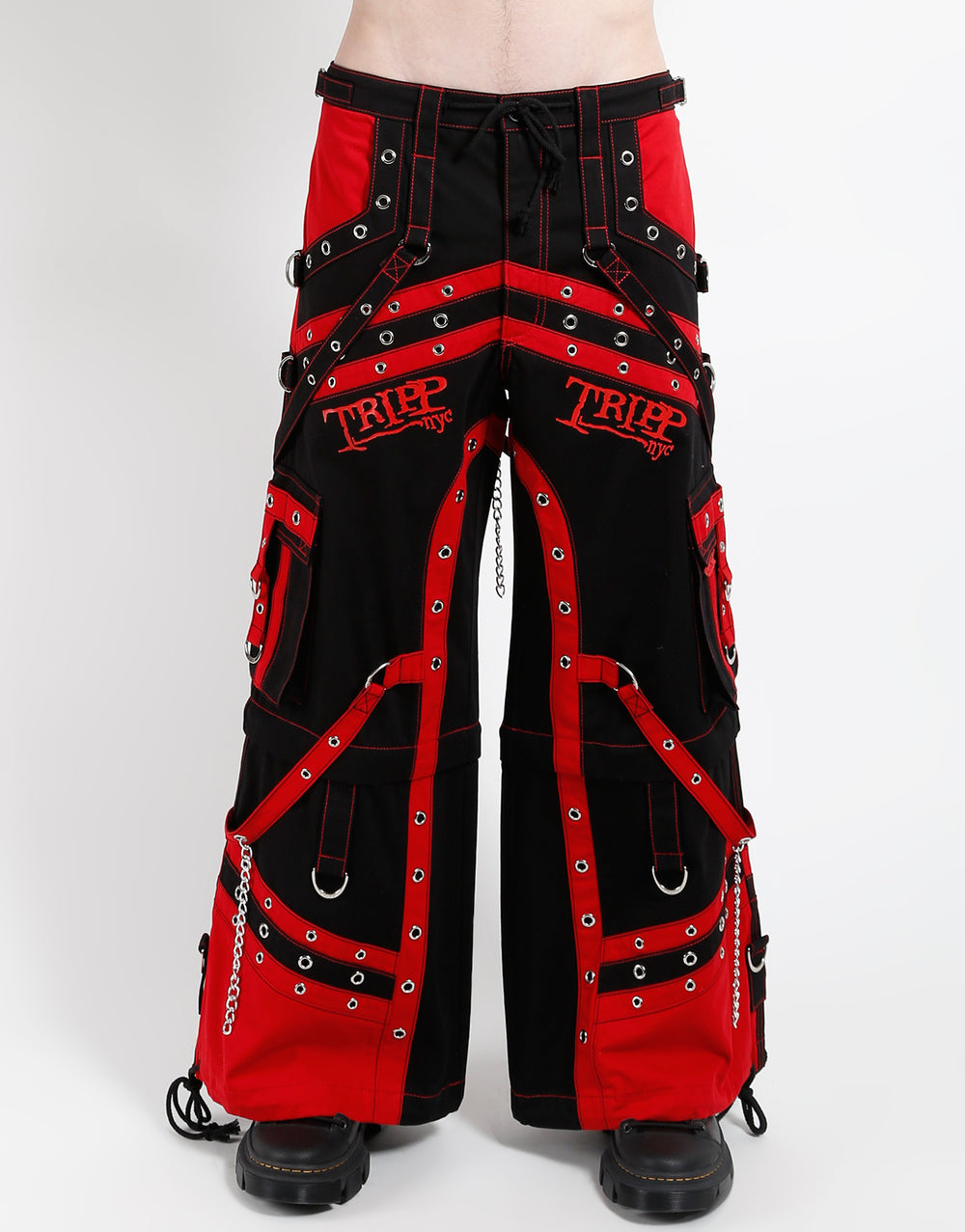 TRIPP NYC - OFF TRACK PANT BLACK/RED
