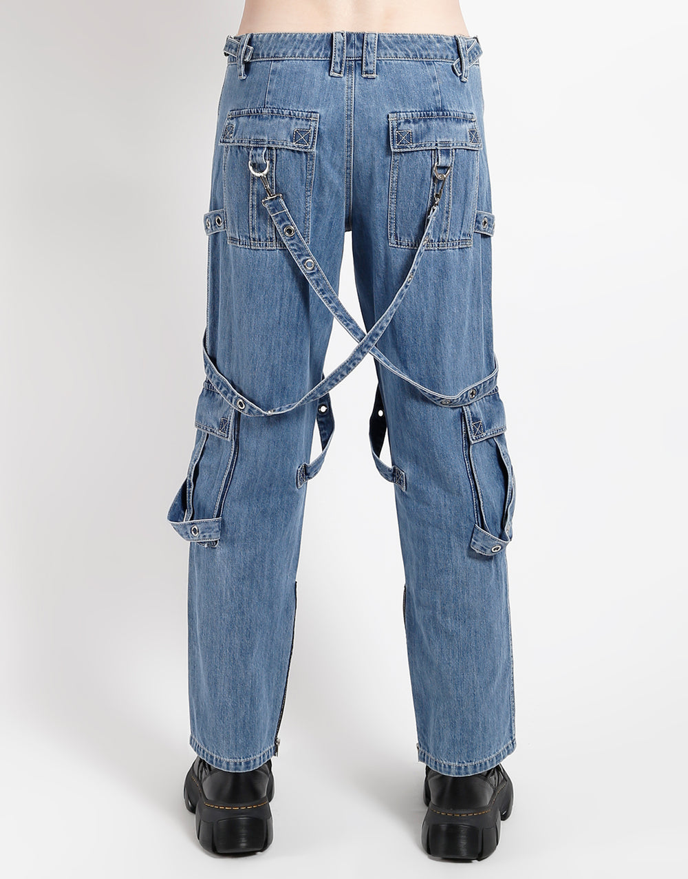 TRIPP NYC - Y-HARNESS PANT LIGHT INDIGO DENIM