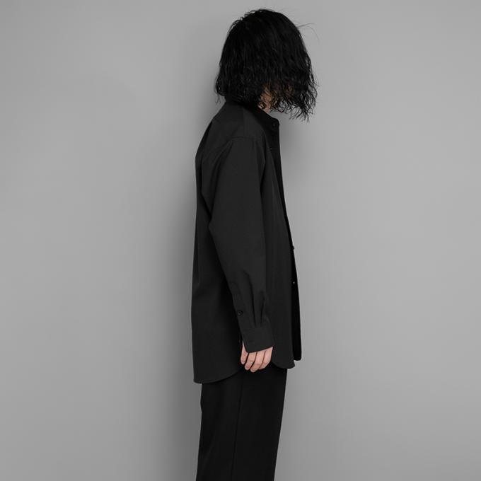 un/unbient / Stand Collar Shirt (Black) | twelve