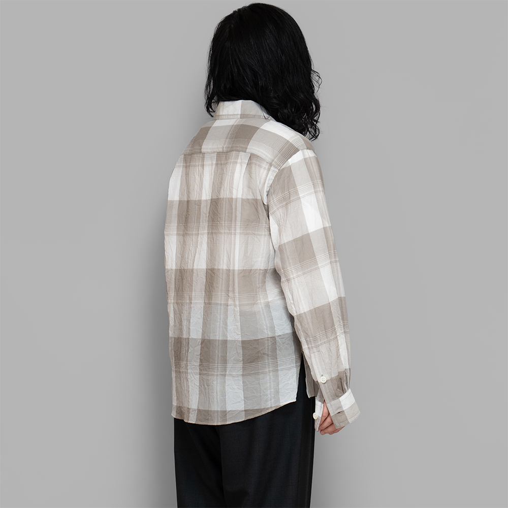 ENCOMING / Pullover Pocket Shirt (White/Grey) | twelve
