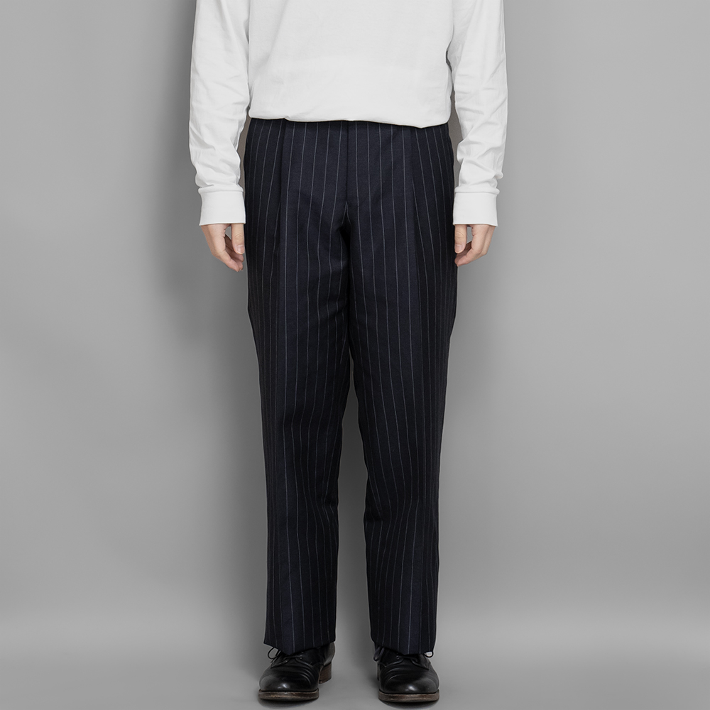 MAATEE&SONS / Set Up Trouser 2 (Navy Stripe) | twelve
