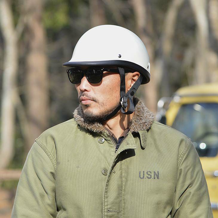 USA ジョッキー ハーフヘルメット アイボリー TT&CO. JAPAN OFFICIAL